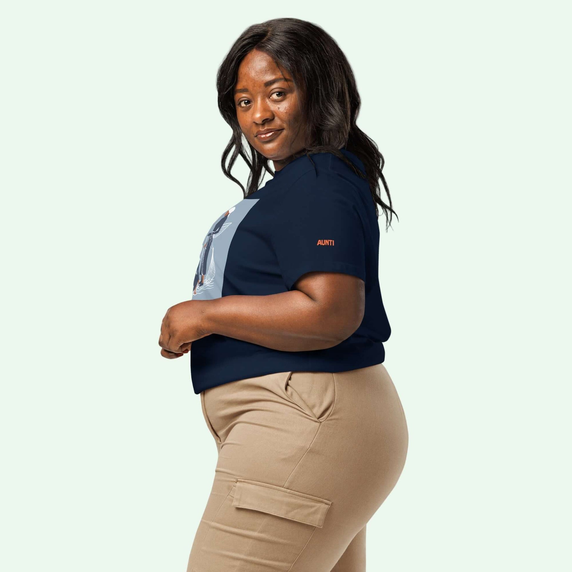 womens-organic-ribbed-neck-t-shirt-french-navy-left-by aunti