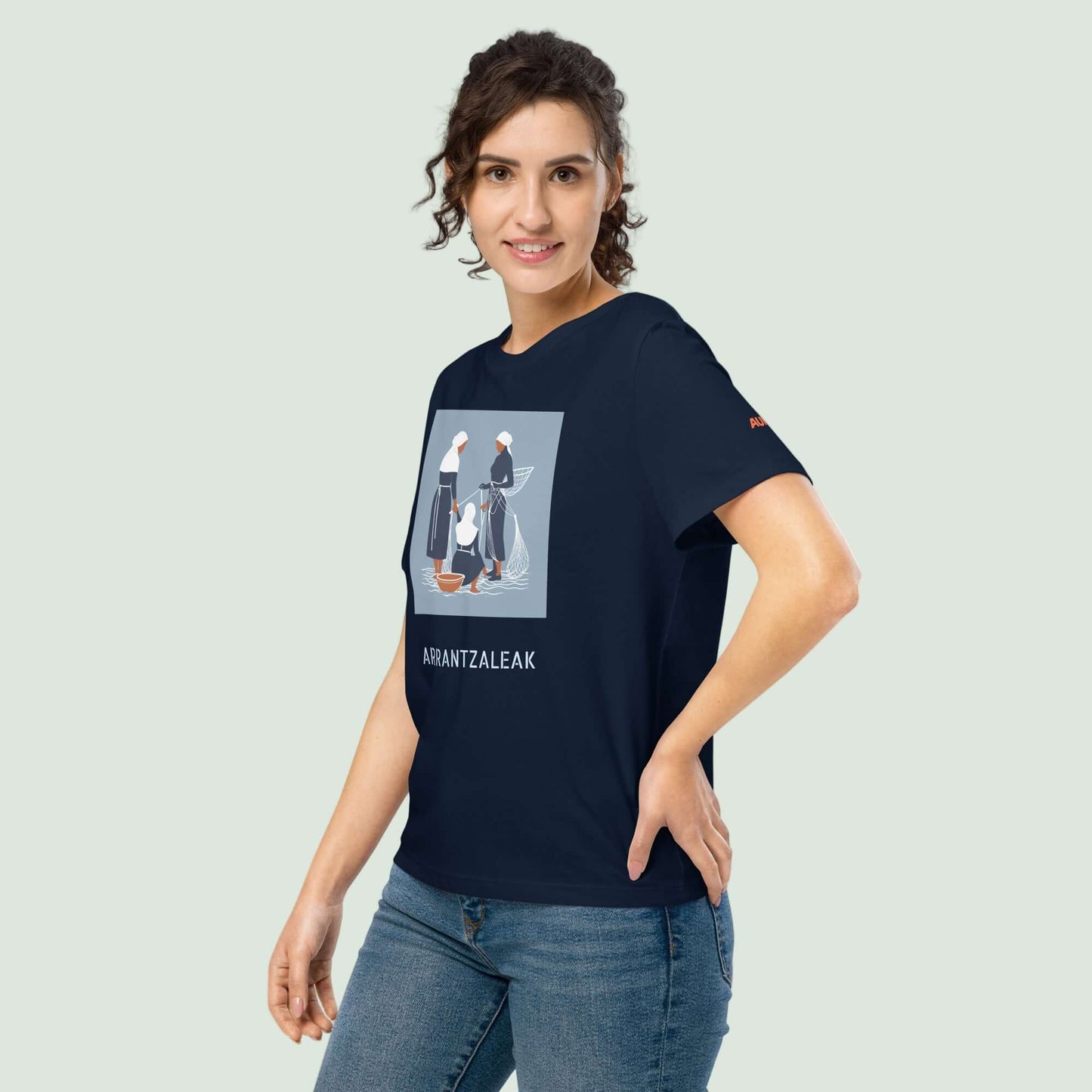 womens-organic-ribbed-neck-t-shirt-french-navy-left-front